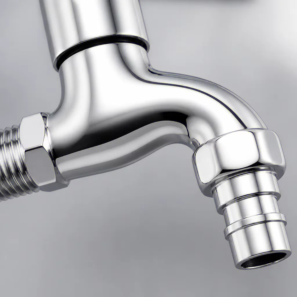 Wasserhahn Vollkupfer Waschmaschinenarmaturen 4-Punkt-Wandarmaturen Gartenarmaturen für den Außenbereich G1/2 Schnellöffnungs-Wasserhahn – Detail 2