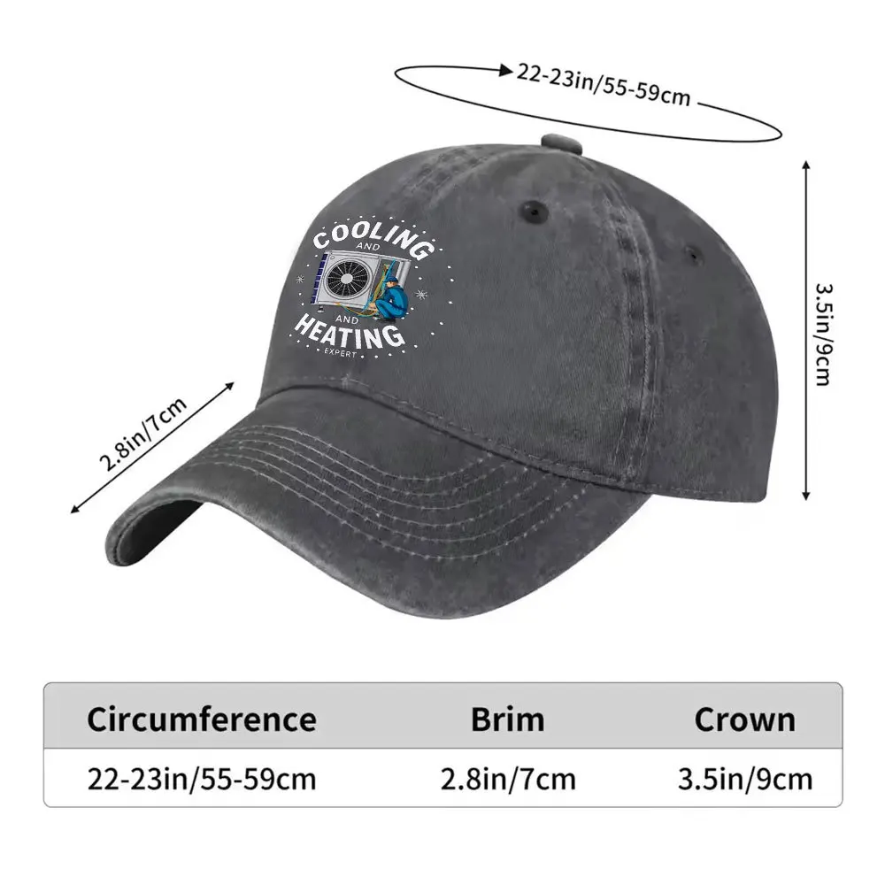 1pc Unisex Cold And Warm Expert Printed Vintage Washed Baseball Cap - Men'S Trendy Hat - Versatile Duckbill Cap - Fun Print - Un