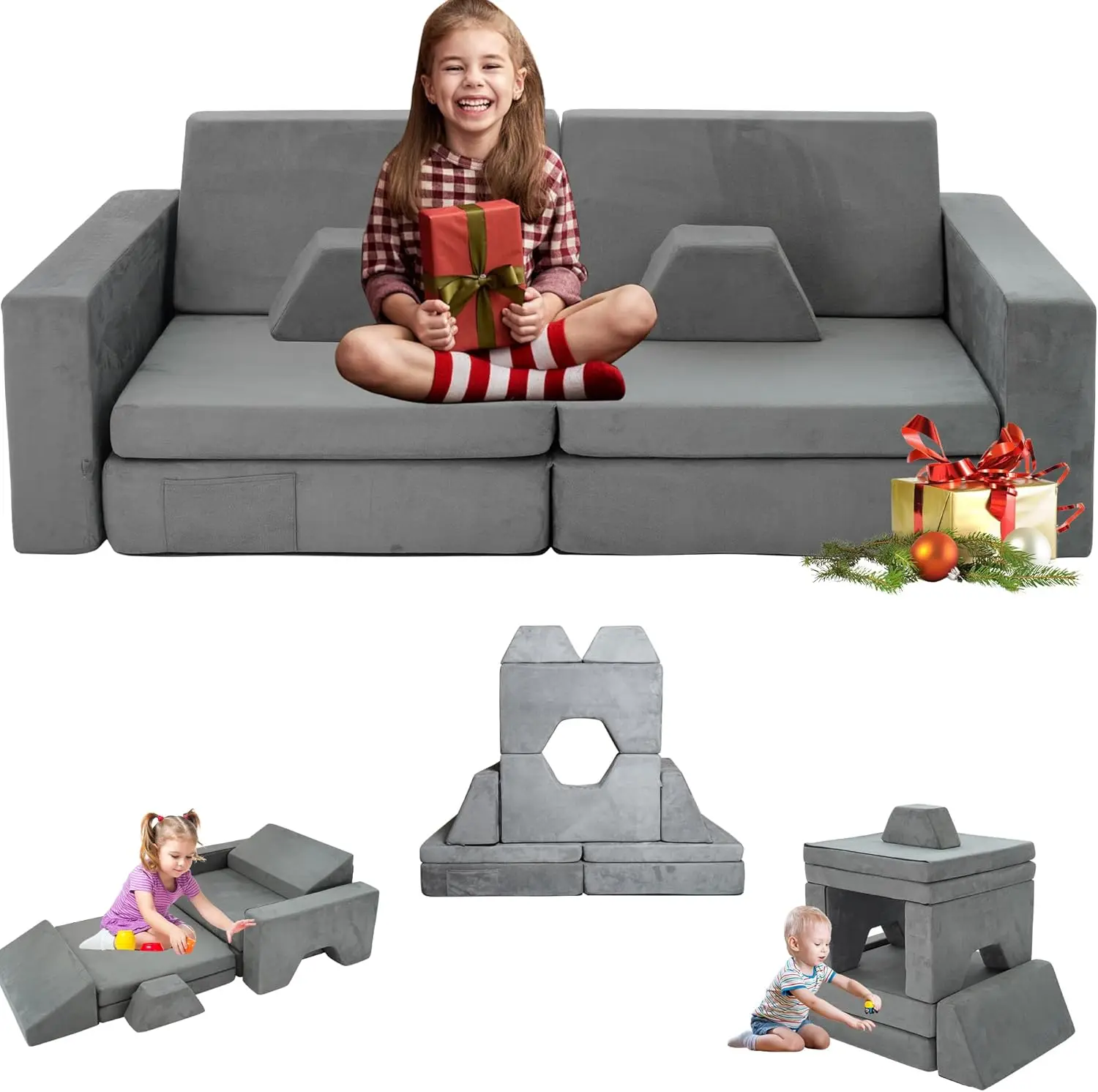 Kids Couch Sofa,Couch for Toddler and Baby Playroom/Bedroom,Perfect Toddler & Baby Couch for Play & Lounging,Ideal for Boys & Gi