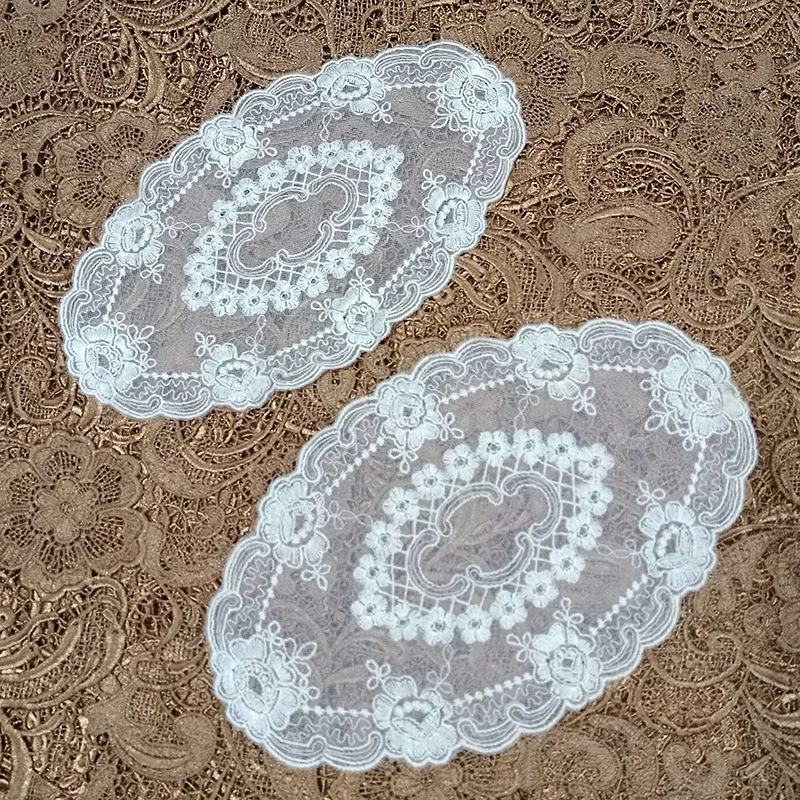 Wedding Table Mats Cup Pad Coasters Crochet Place Mat Doily Round Placemat Living Room Coffee Mugs Oval Placemats For Home PW16