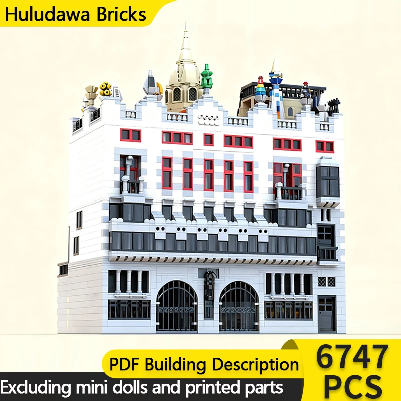 

Модель с видом на улицу, MOC, строительные кирпичи, городской центр, частная резиденция, модульная технология, детские праздничные подарки, сборные игрушки, костюм