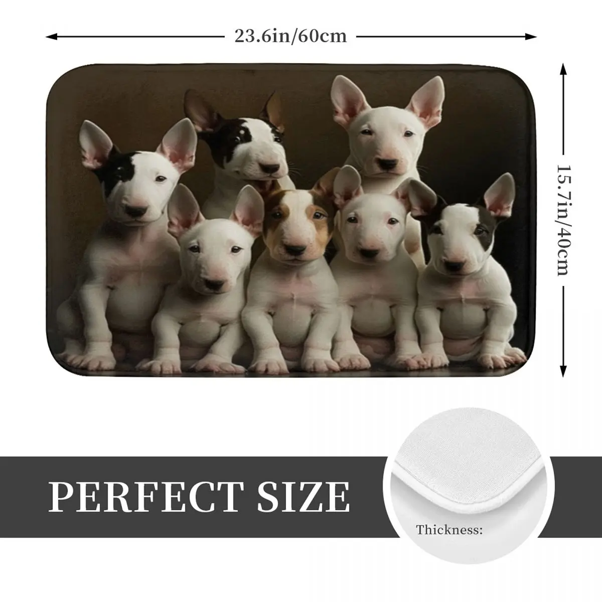 Bull Terrier Welcome Bath Mat Dog Bathroom Carpet Kitchen Shower Door Anti Slip Velvet Soft Floor Mat Non Slip Toilet Mat