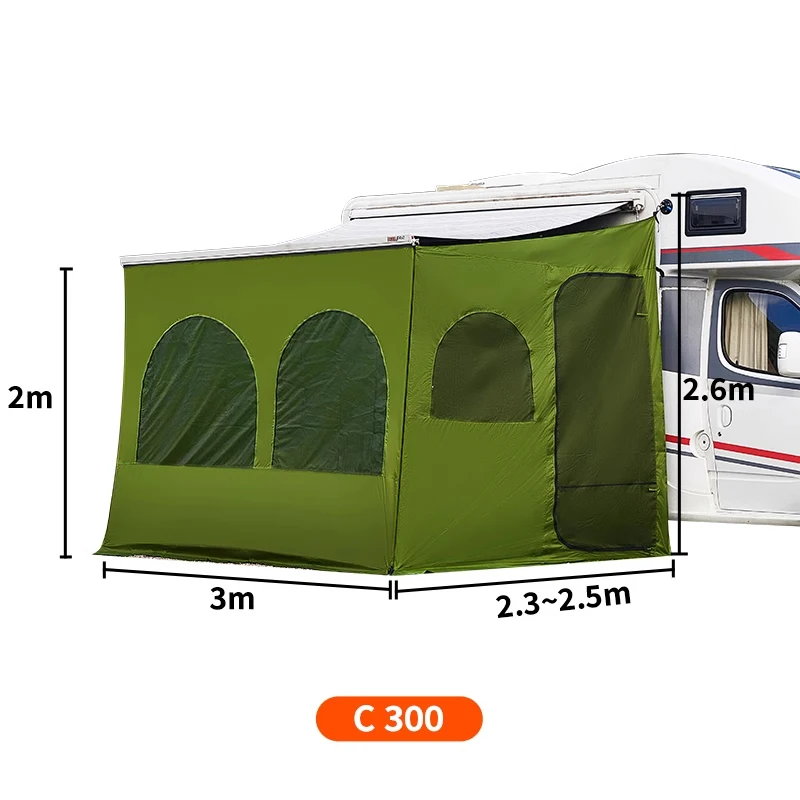 RV side tent C type B type special awning Car side cloth side tent canopy outdoor self-driving tent 2-4M