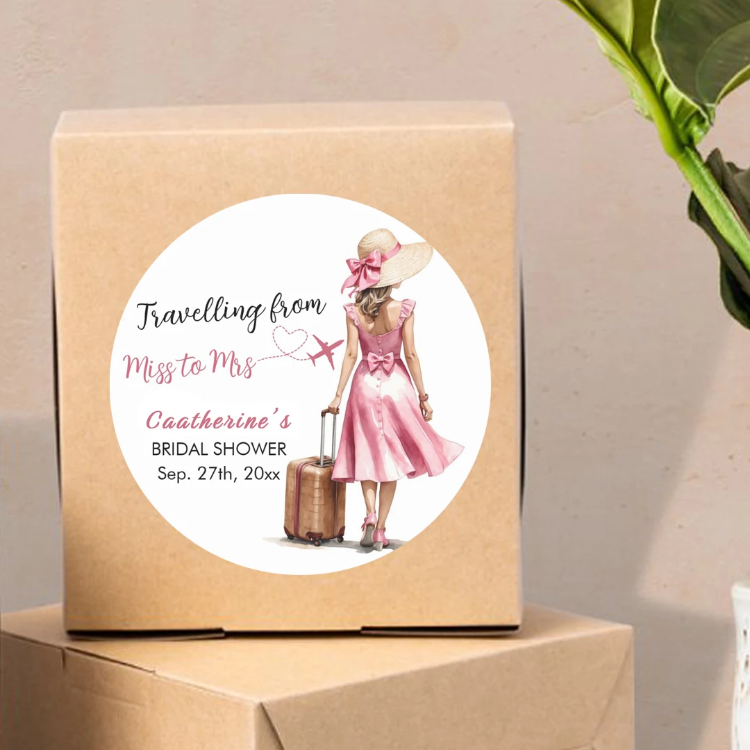Picture 3: 96pcs Customized wedding bride farewell party stickers, labels, gift packaging