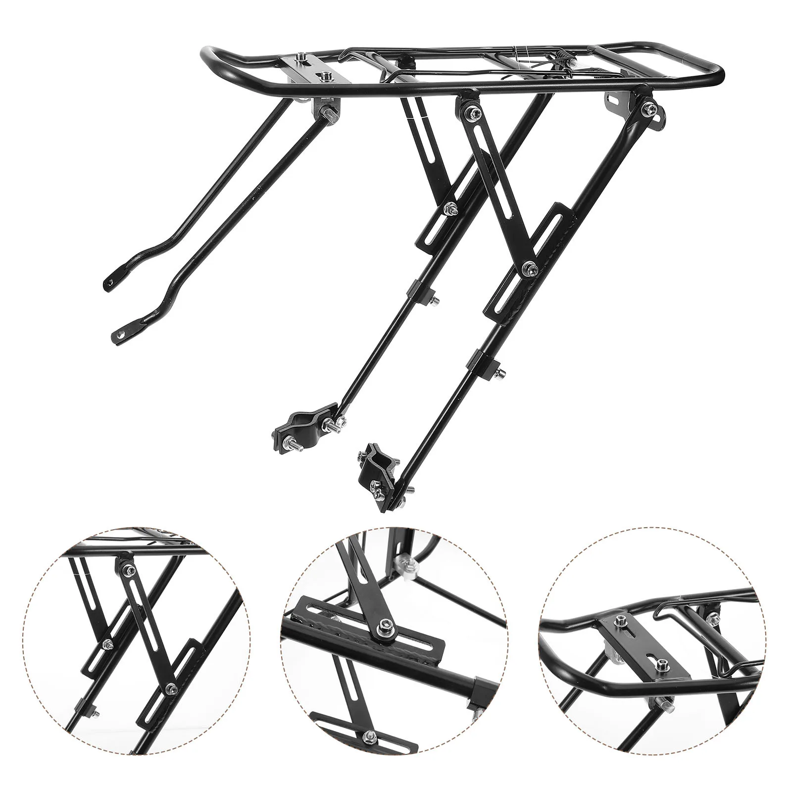 

Metal Bike Rear Rack Durable Backseat Cushion Non-Slip Comfortable Bicycle Rear Seat Frame Bike Cargo Rack Thickened Shelf