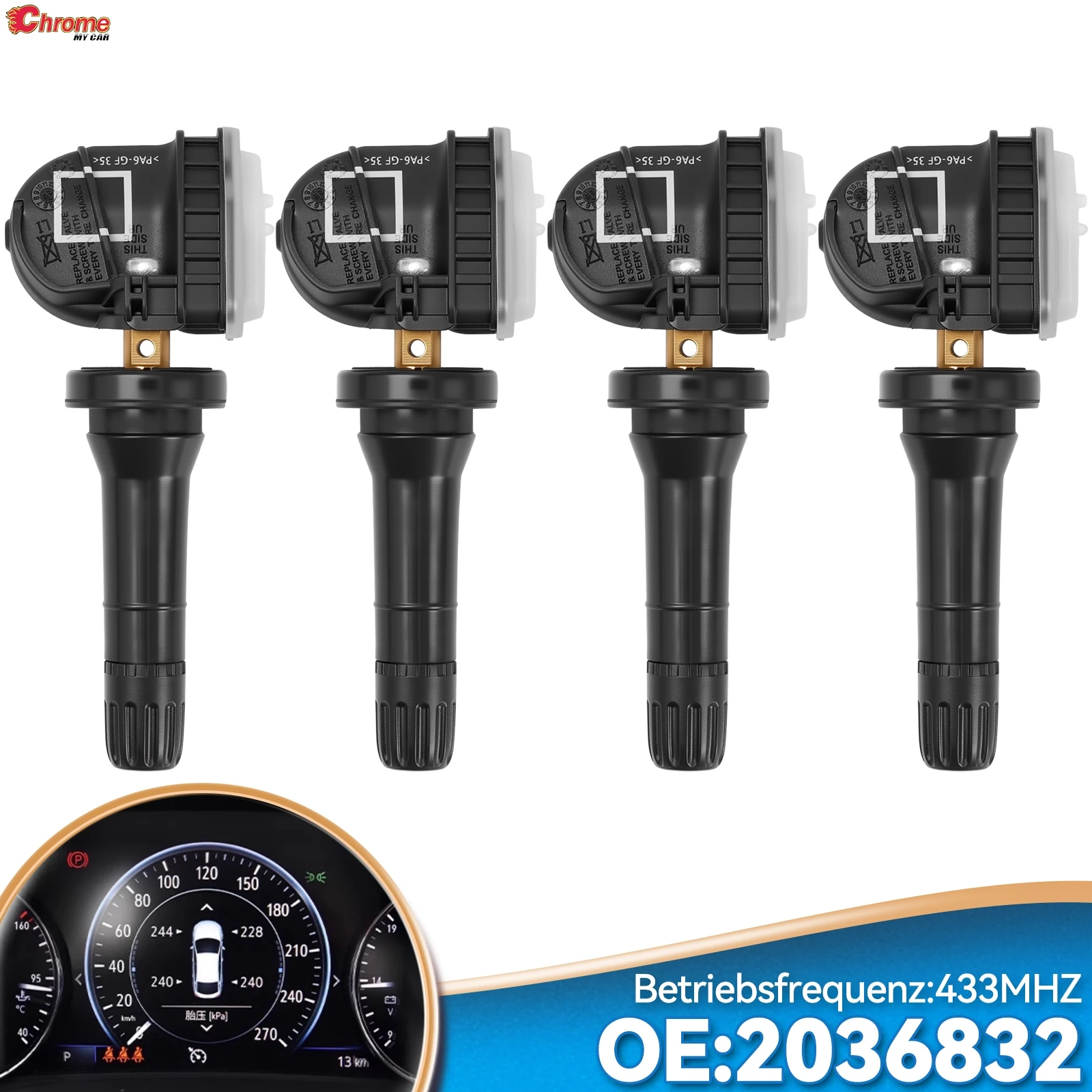 

4 шт. 203683 EV6T1A180DC TPMS датчик давления в шинах для Focus Ecosport Escape Expedition Explorer F-150 Tourneo Transit 1934057