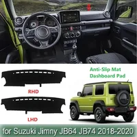 Alfombrilla antideslizante para salpicadero de coche, cubierta protectora para Suzuki Jimny JB64 JB74 2018-2022, accesorios interiores