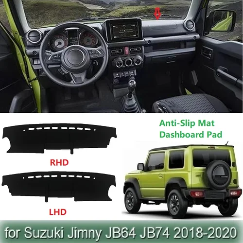 Alfombrilla antideslizante para salpicadero de coche, cubierta protectora para Suzuki Jimny JB64 JB74 2018-2022, accesorios interiores