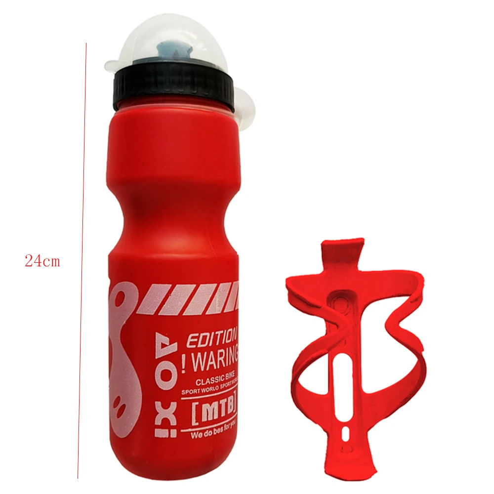 750ml Bicycle Waterbottle Mountain Road Bike Water Bottle Outdoor Cycling Kettle Portable with Bottle Holder Bike Accessory Drop