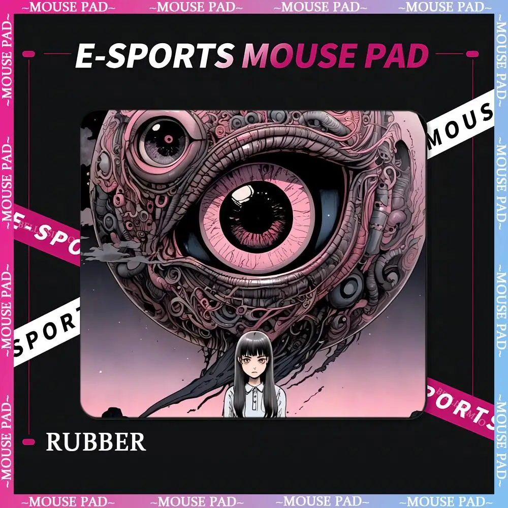 Girl and the Moon Small Gaming Mouse Pad Keyboard Gamer Anime MousePad Desktop Speed ​​Table Pad Anime Rubber Non-slip Mouse mat