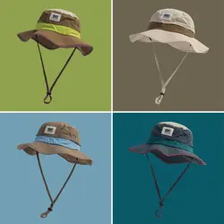 Fashion Wide Brim Bucket Hat Sun Protection Quick-dry Panama Hat Breathable Portable Fisherman hat Camping Hiking