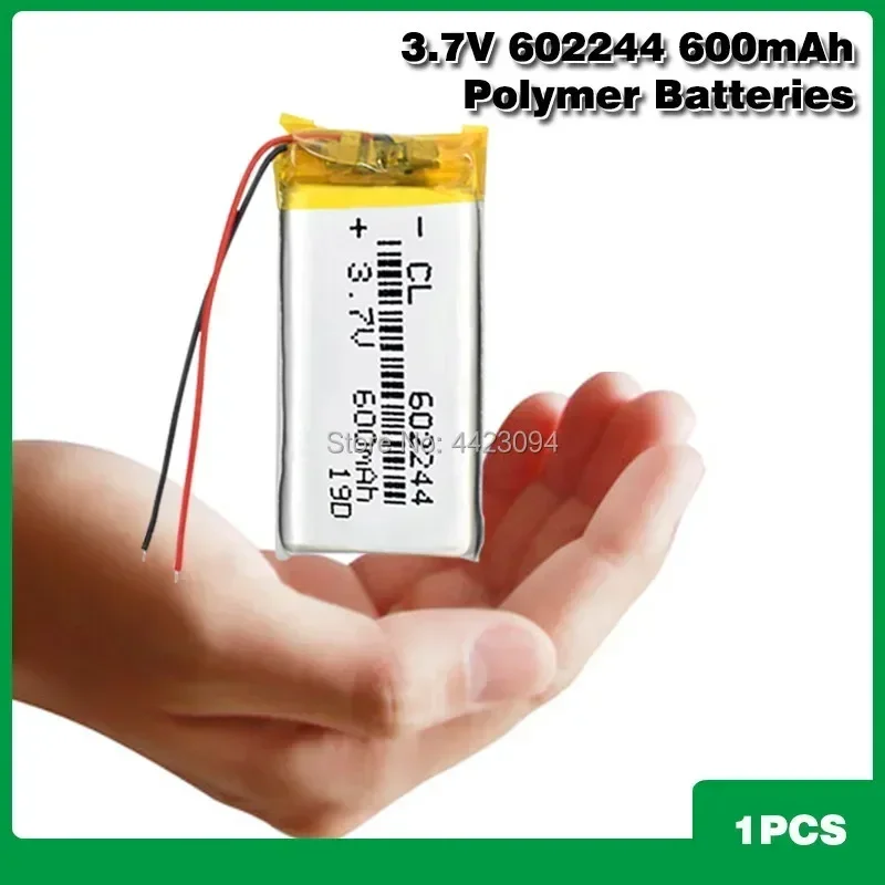 600mAh 3.7v 602244 Rechargeable Li-polymer Battery For DVD MID PDA GPS Electric Toys Bluetooth Speaker Li-po Ion Battery