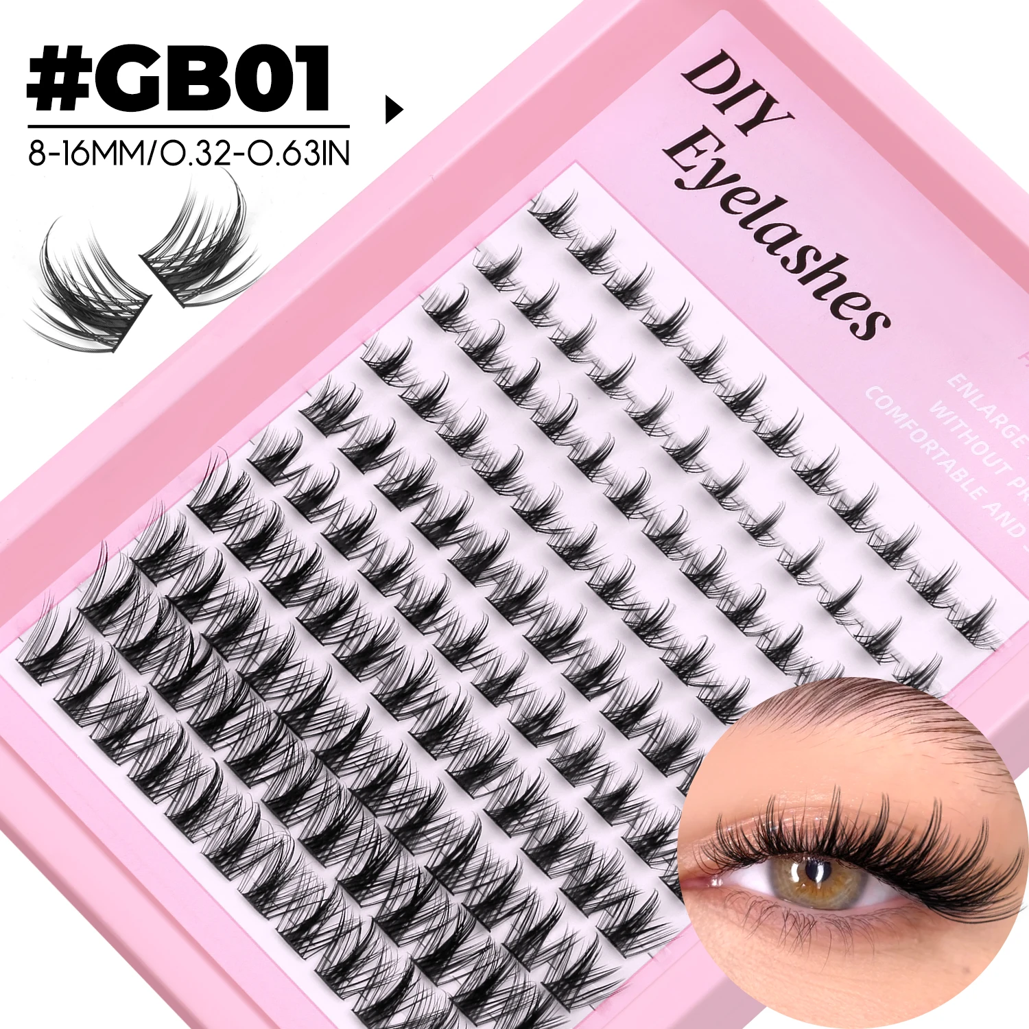 DIY Cluster Lashes Mixed Tray Natural Volume