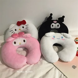 Lovely Hello Kitty My Melody U-shaped Neck Pillow Cute Stuffed Anime Japanese Style Travel Nap Pillow Comfortable Girl