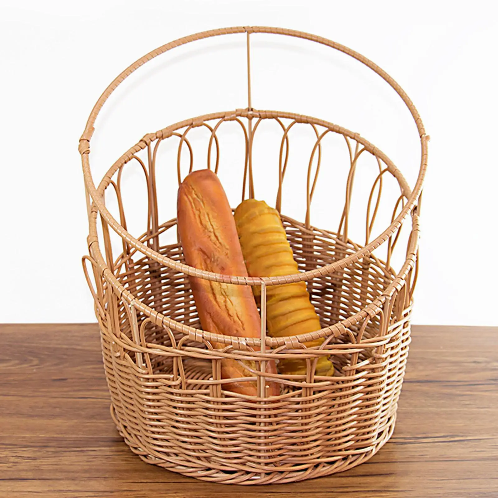 Versatile Plastic Bread Basket for Home Kitchen Restaurant Use Washable Fruit Vegetable Holder Storage Basket Coffee Table