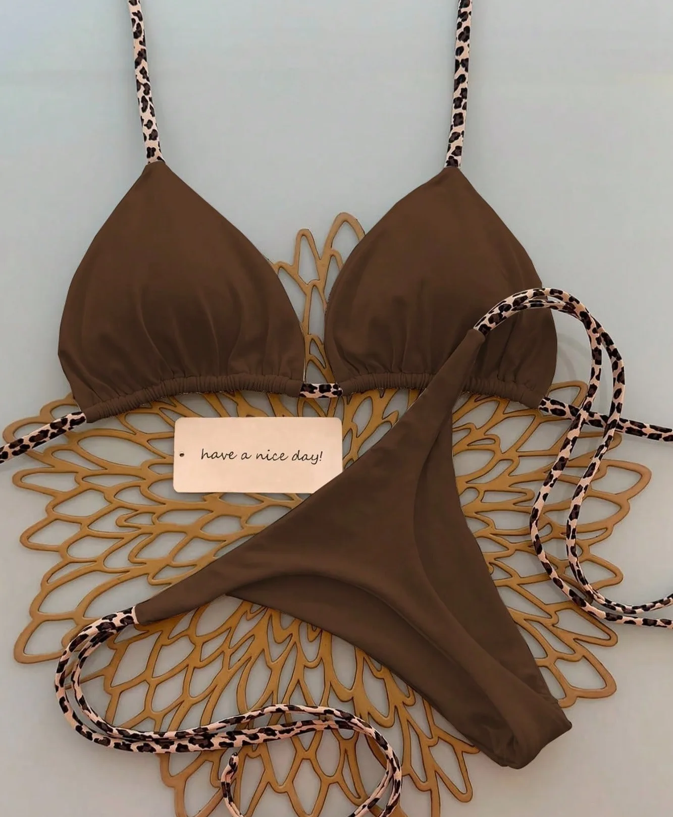 2026 Bikini Damen Badeanzug Strandurlaub Bademode Leopardenmuster Sexy Bikini-Set Strandkleidung Badeanzug Tanga Badeanzug Biquini