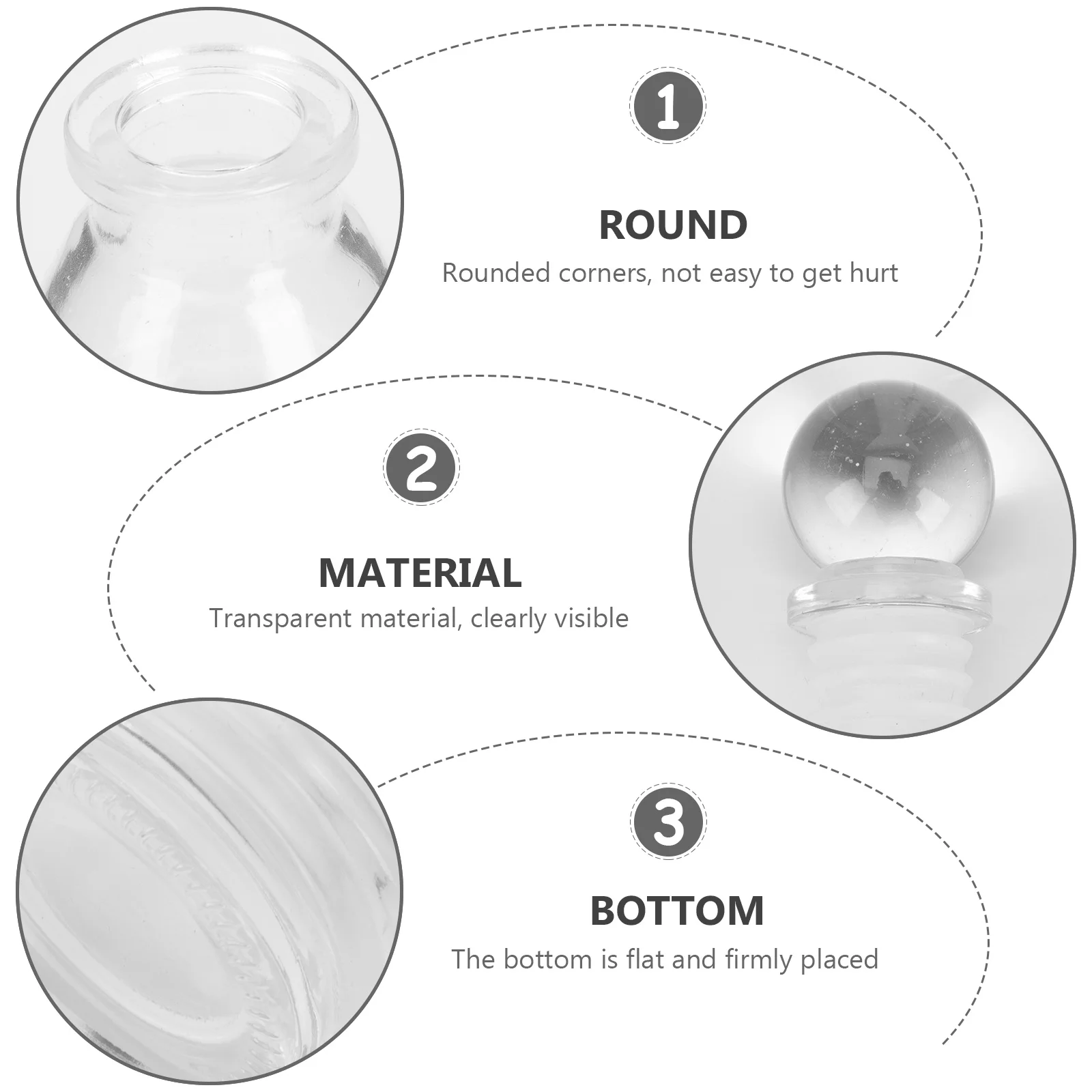 

3Pcs Aroma Glass Bottles Elegant Empty Diffuser Bottles for Home Spa Wedding Aromatherapy Decoration Fragrance Release