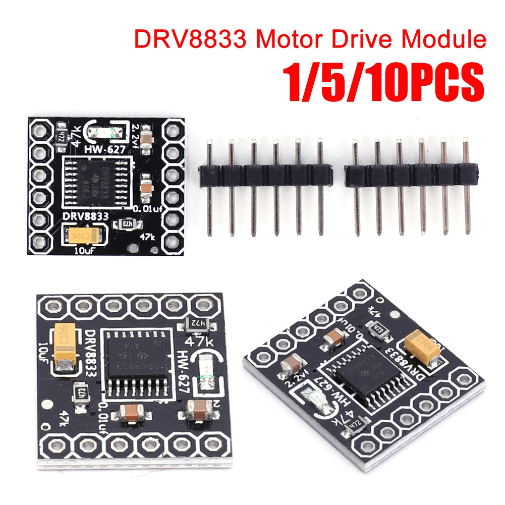 1-10pcs DRV8833 Motor Drive Module 1.5A Dual H Bridge DC Gear Motor Driver 6 Pin Silent Stepper Controller Board for Arduino