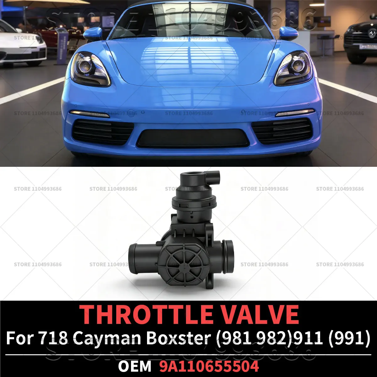 

For Porsche 2014-2025 718 Boxster Cayman (981 982) 2012-2019 911 (991) THROTTLE VALVE OEM 9A110655504 9A110655503 9A110655502