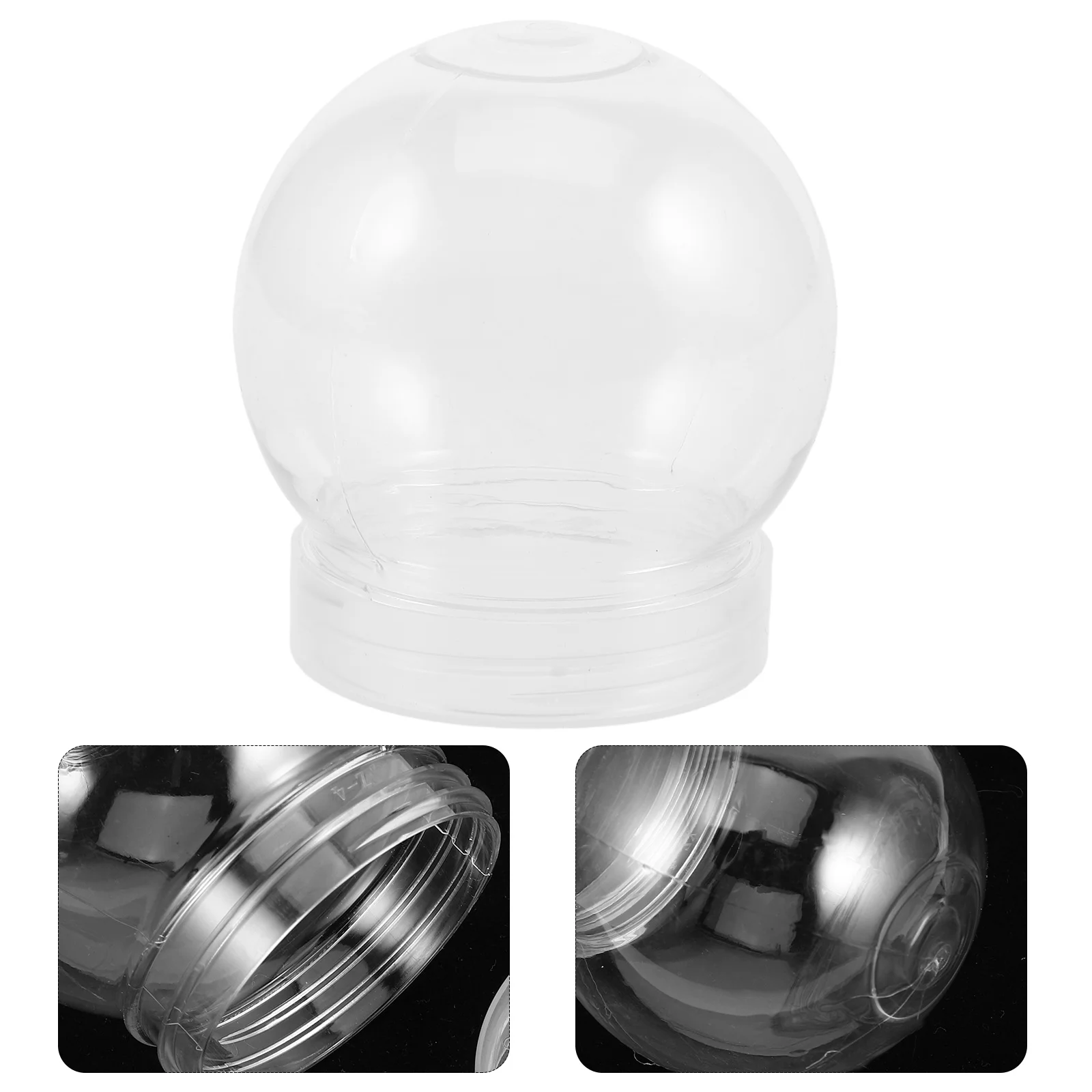 

15 Pcs Plastic Snowglobe Supplies Making Little Empty Globes Build Your Own Christmas Toss