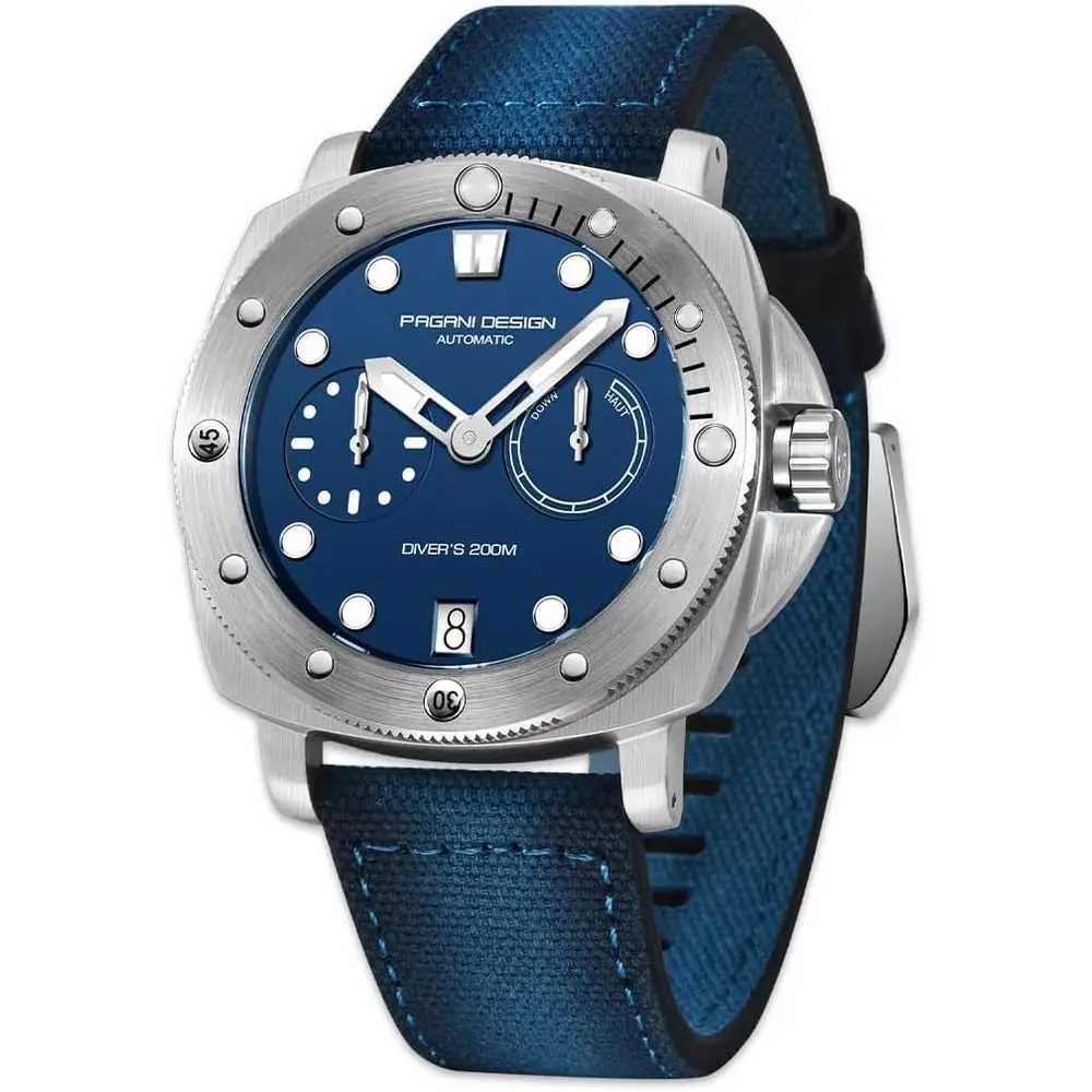 

Мужские автоматические часы Design 1767 с синтетическим сапфиром, корпус из нержавеющей стали, водонепроницаемость 20 бар, кожаный ремешок, повседневные мужские часы