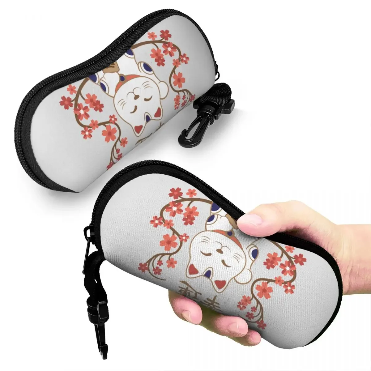 

Чехол для очков Cat With Good Luck Kanji, женский и мужской мягкий защитный чехол для солнцезащитных очков