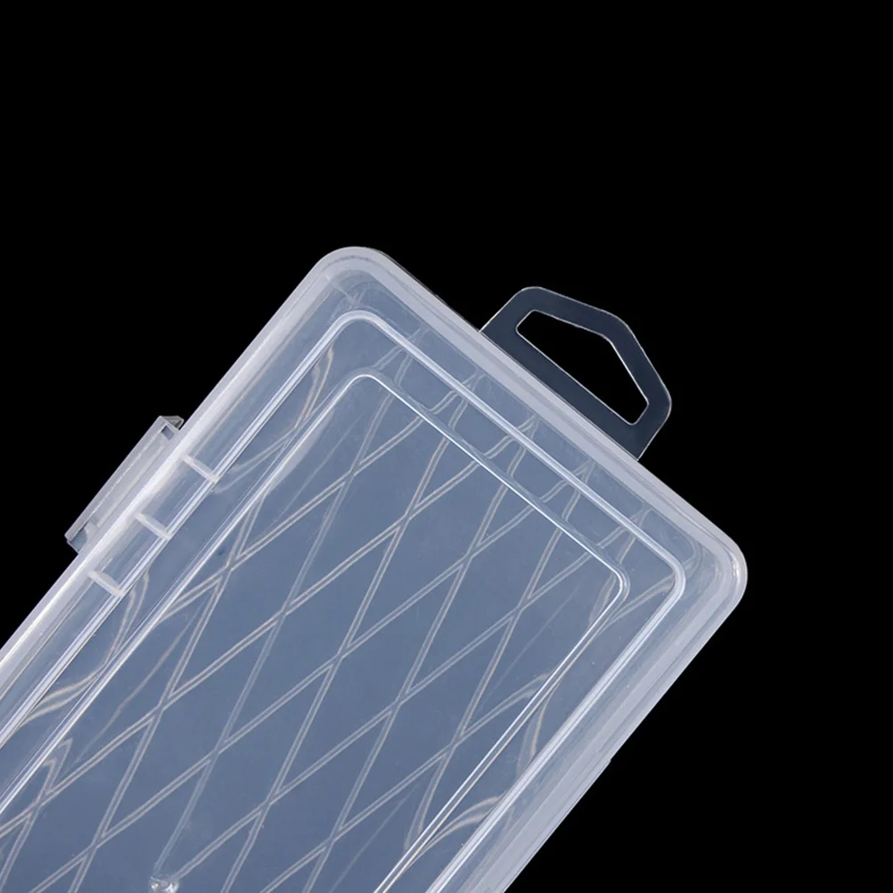 Small Tool Box Transparent Plastic Storage Case for Beads Jewelry Craft Organizer Sundries Container with Hole Design for Home