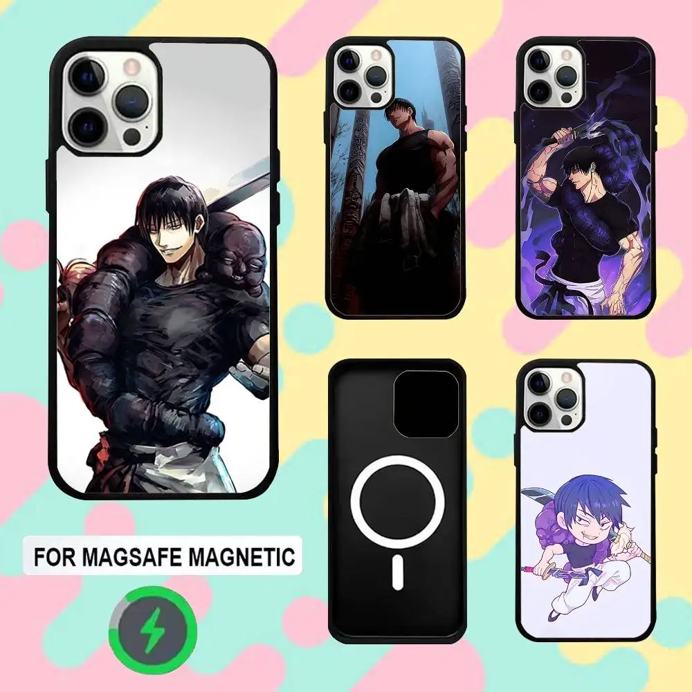 

Toji Fushiguro J-jujutsu Phone Case For iPhone 16e,16,15,14,13,12,11,Plus,Pro,Max,Mini Magsafe Magnetic Wireless Charging