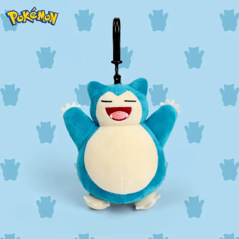 Genuine Animal Series Pikachu Snorlax Kawaii Plush Toys Cute Pendant Keyring Keychain Birthday Party Gifts For Kid Boy