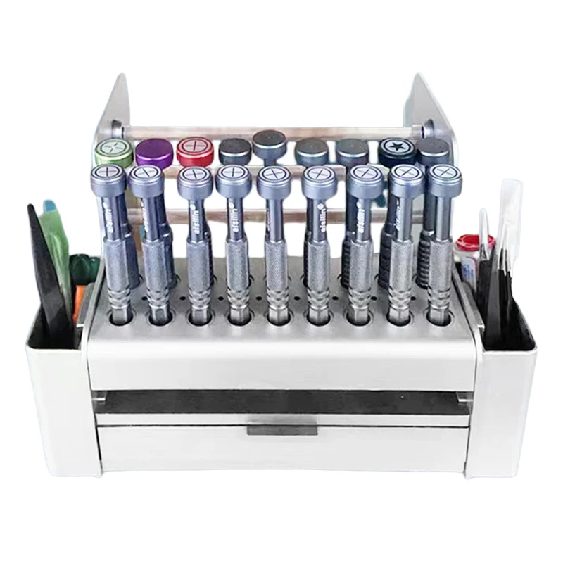 Tool Parts Storage Box With Side Edge Multifunction Mobile Phone Maintenance Component Box Tweezer Screwdriver Organizers