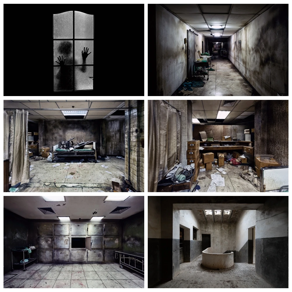 Ghost House Room Game Backdrop for Photography Dilapidated House Hospital Photographic Background Photo Studio Props