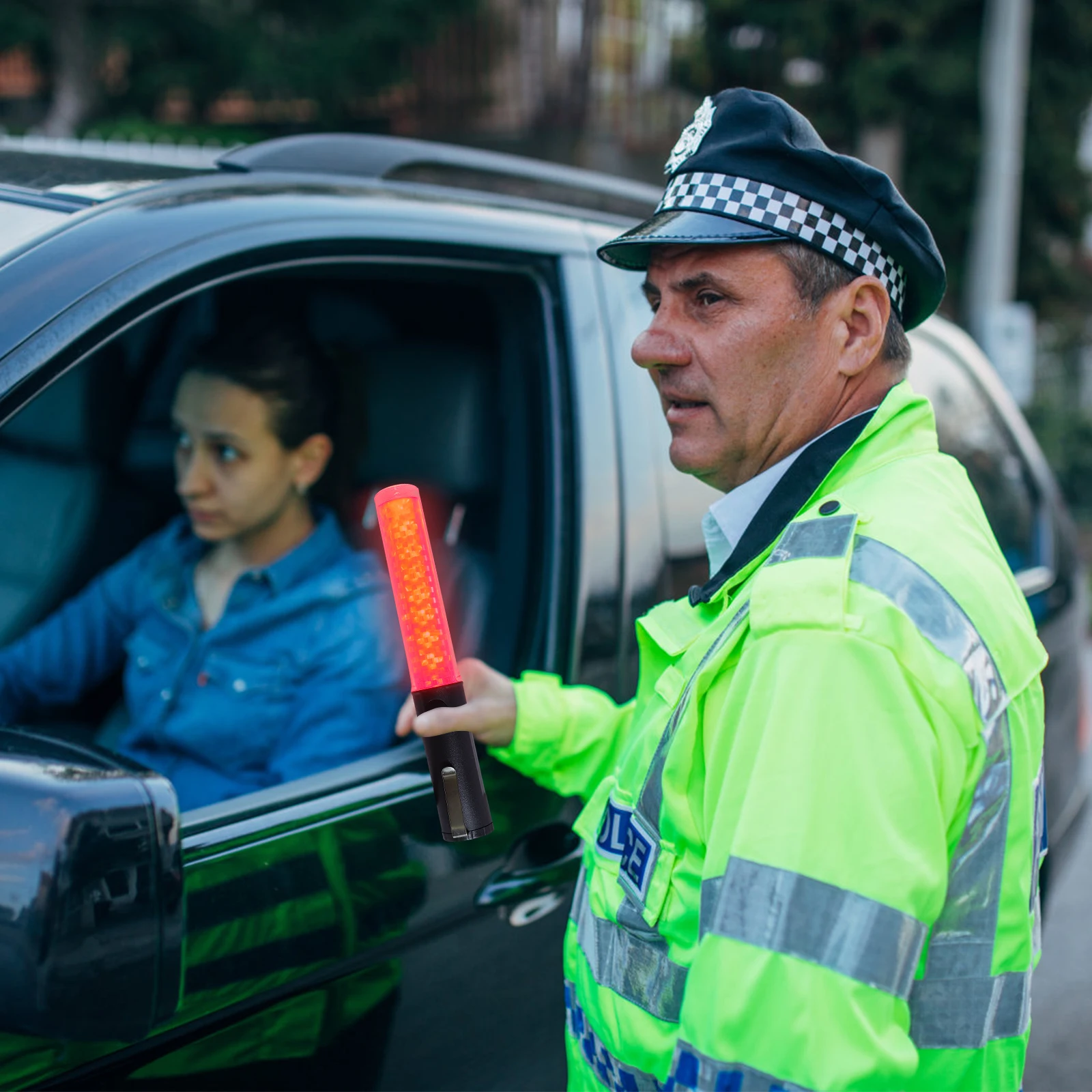

LED Warning Lights 26cm Red Traffic Baton Glow Sticks Evacuation Luminescent Light Reusable Cheering Stick Holiday