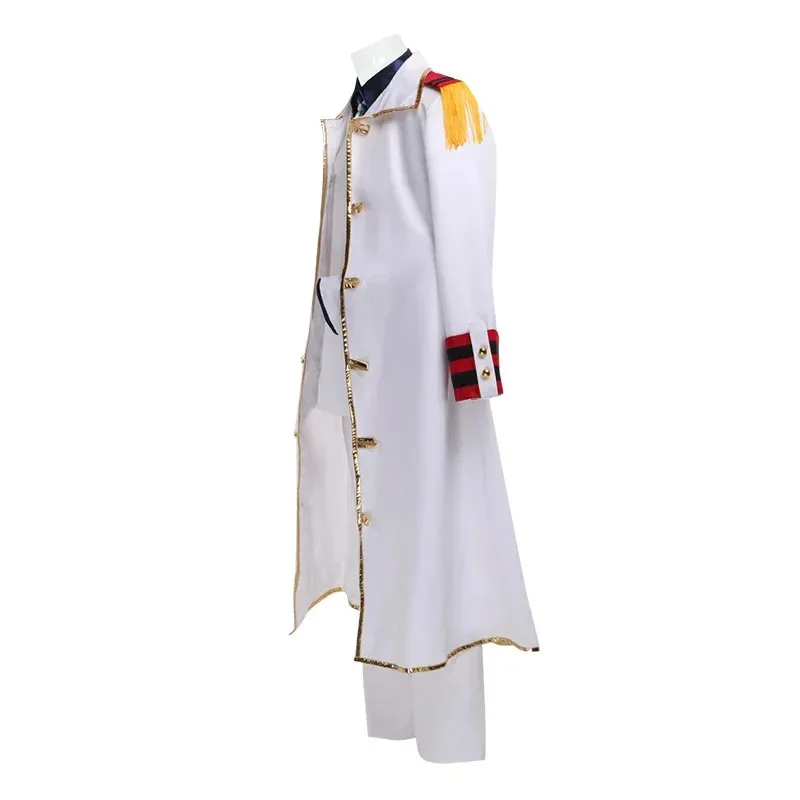 Anime Monkey D Garp Costume Cosplay Uniforme marina Giacca Cappotto Mantello Rufy Nonno Festa Costume di Halloween Uomo Donna