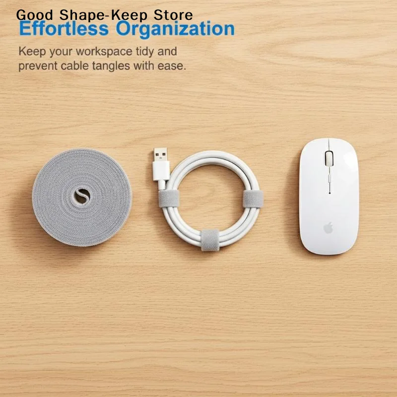 dailyCuttable Adhesive Hook Loop Cable Organizer Tape Reusable  for Home Kitchen Small Appliance Cord FixingDaily products