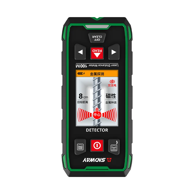 

SNDWAY SW-6100GT 120m Digital Laser Distance Meter Wall Stud Detector Scanner Dual Use Tester