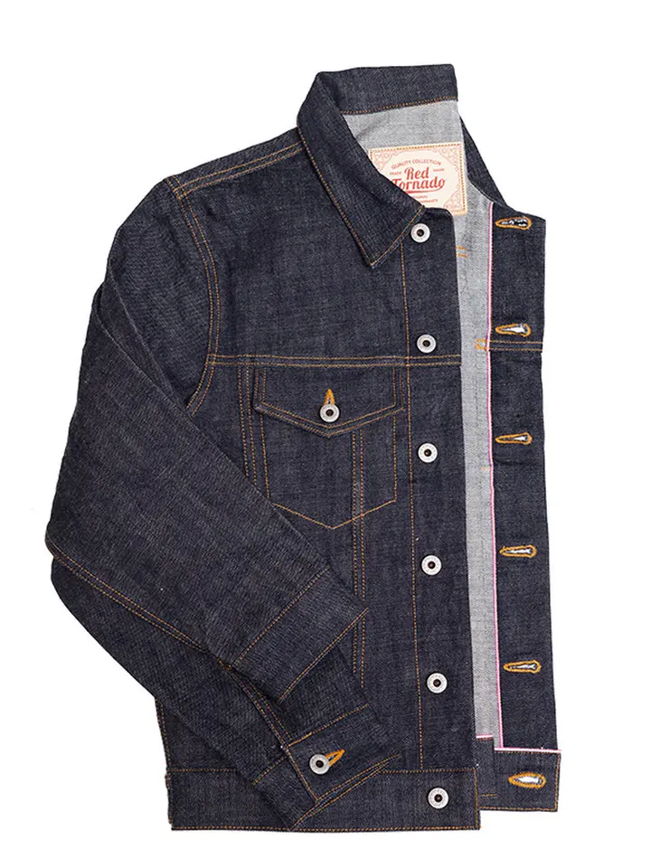 Men's Red Tornado 16oz Denim Trucker Jacket