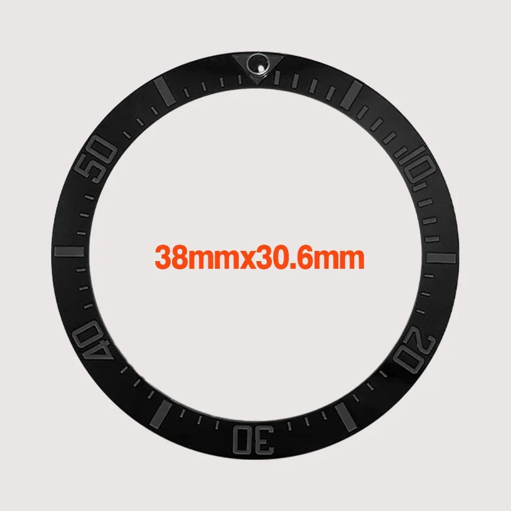 38mm Curved Ceramic Bezel Insert Fit for SKX007 SUB SRPD Watch Case NH35 NH36 Case Repair Spare Parts For Watches 38x30.6mm Ring