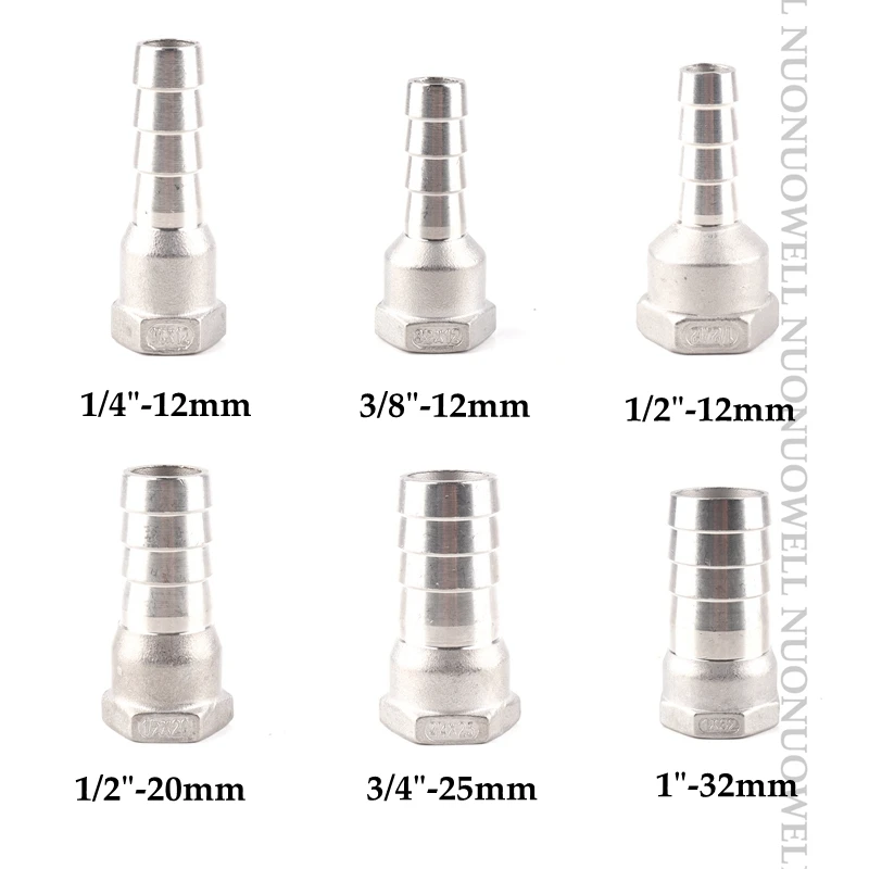 1pc Stainless Female Thread Direct Connetor Aquarium Fish Tank Hose Pagoda Joints Air Pump Adapter Garden Water Connectors