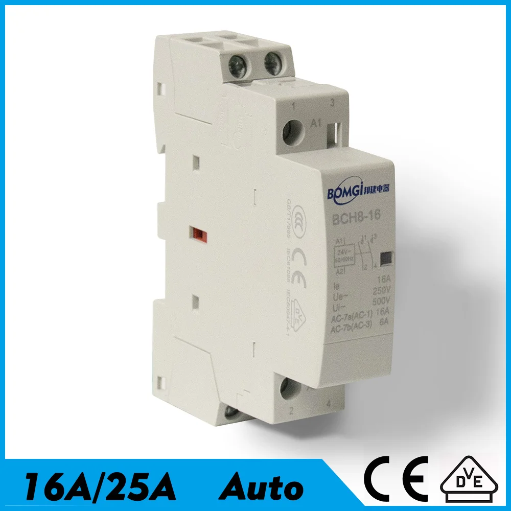 Contactor 220V Contactore Bobina Rele 230V 24V Y Nc Din Rail Household Modular 2No 2Nc 1No 240V 2P 110V Vac Silence Relai