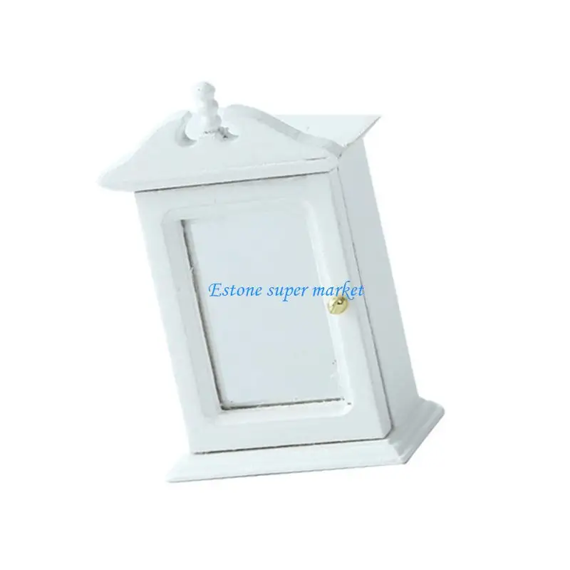 

090B Simulation 1/12 Dollhouses Bathroom Cabinet With Mirror For Miniature Decoration Dollhouses and Craft Model Enthusiasts