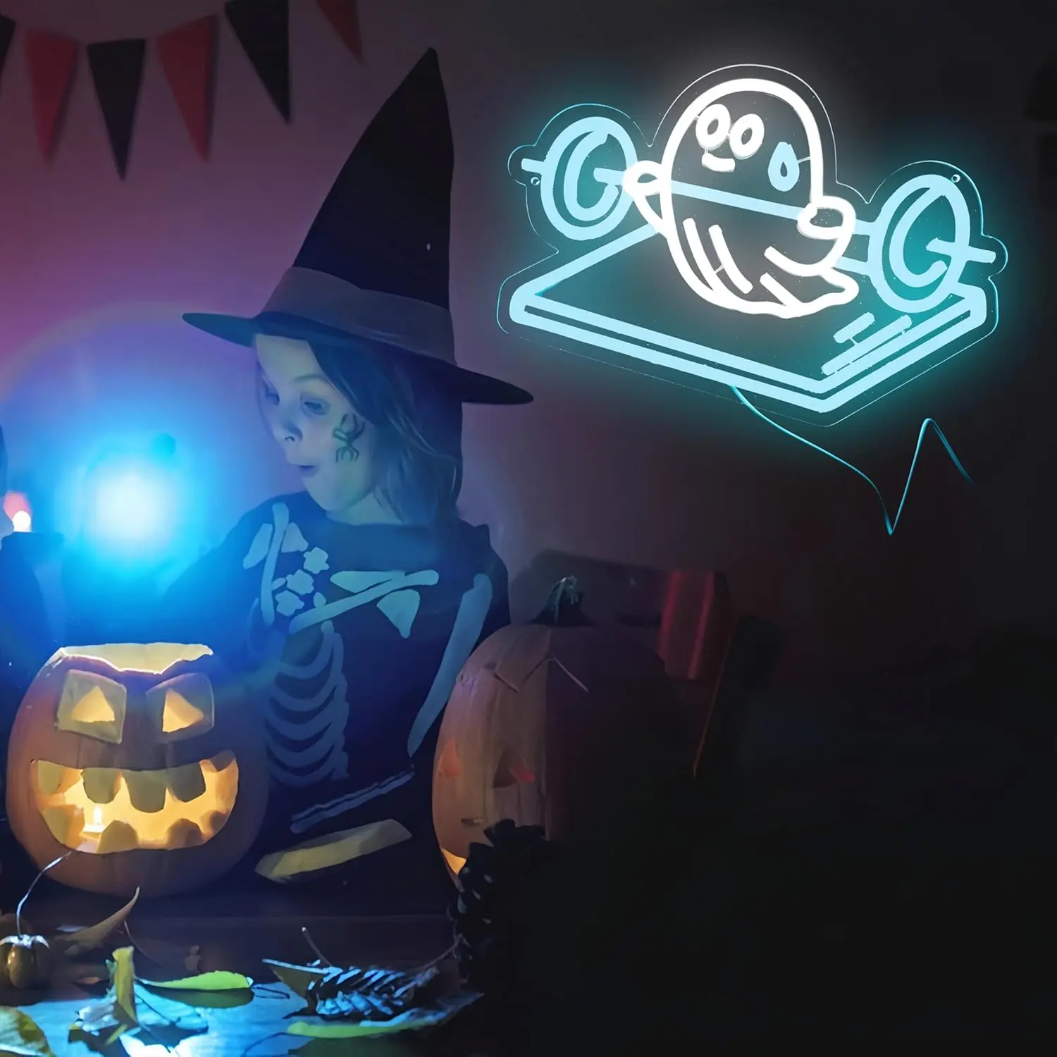 

Ghost Sport Неоновая вывеска Хэллоуин Жуткий неоновый свет Настенный декор для бара Человек Пещера Вечеринка Спальня Игровая комната Тренажерный зал Подарок для друга