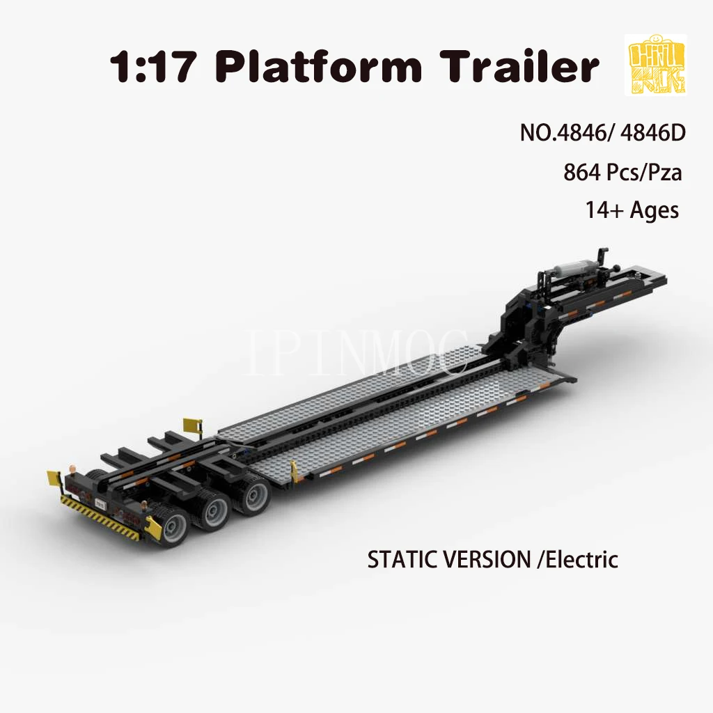 

Moc-4846 1:17 Platform Trailer With PDF Drawings Building Blocks Bricks Toys Birthday Christmas Gifts