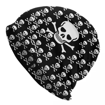 Custom Skull Print Bonnet Hats Street Knit Hat For Women Men Winter Warm Horror Skeleton Death Skullies Beanies Caps