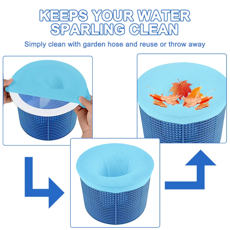 5/10/20/30 pz piscina Skimmer calzini filtri stoccaggio Skimmer pulizia riutilizzabile Nylon accessori per piscine per cestini Skimmer