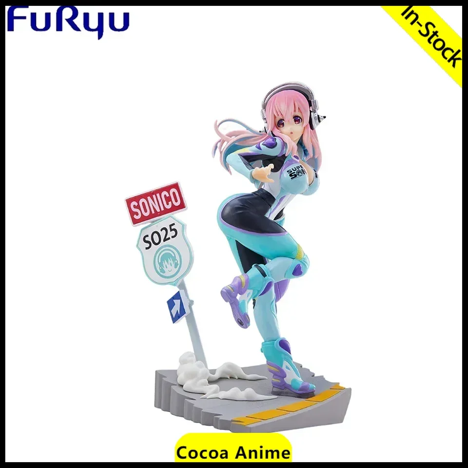 

In Stock Original Genuine 19cm Super Sonico Anime Action Collectible Model Doll Toys for Christmas Gifts