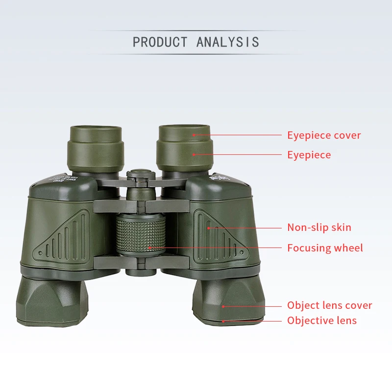 50x50 telescópio hd caça binóculos de alta definição 99-tipo telescópio de acampamento ao ar livre para acampamento binóculos de visão noturna