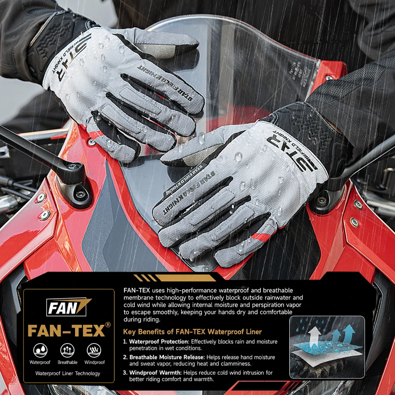 SFK ホワイトオートバイサイクリンググローブ防水防雨 20 - Motorcycle Gear White のレビューと価格