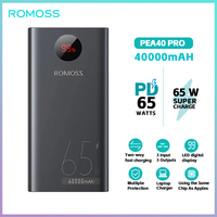 ROMOSS PD 65W Power Bank 40000mAh External Battery Fast Charge USB C Powerful Portable Powerbank for Laptop Xiaomi 13 iPhone 14