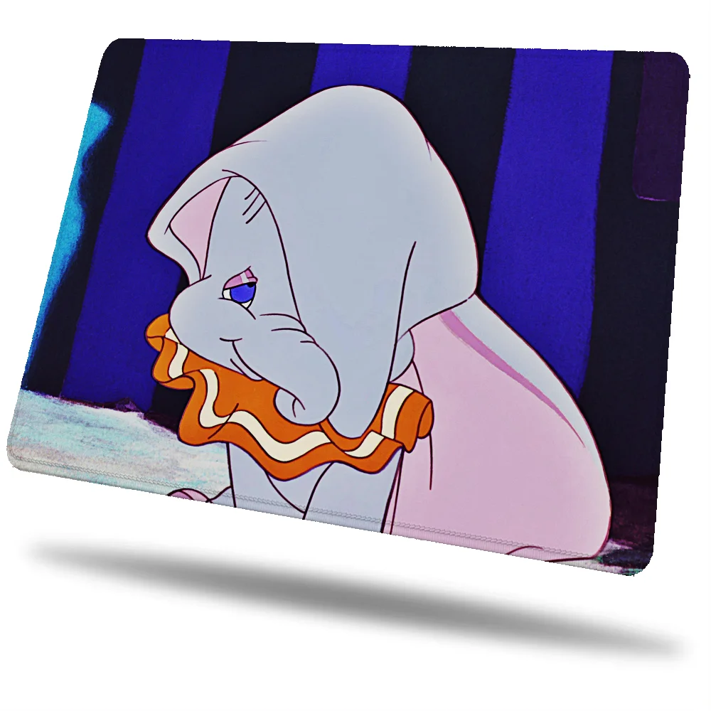 Alfombrilla de goma pequeña Dumbo Mause, alfombrilla de ratón personalizada, accesorios de Anime para Pc, alfombrillas de juego para juegos, accesorio de escritorio para portátil, alfombrilla de ratón de empresa