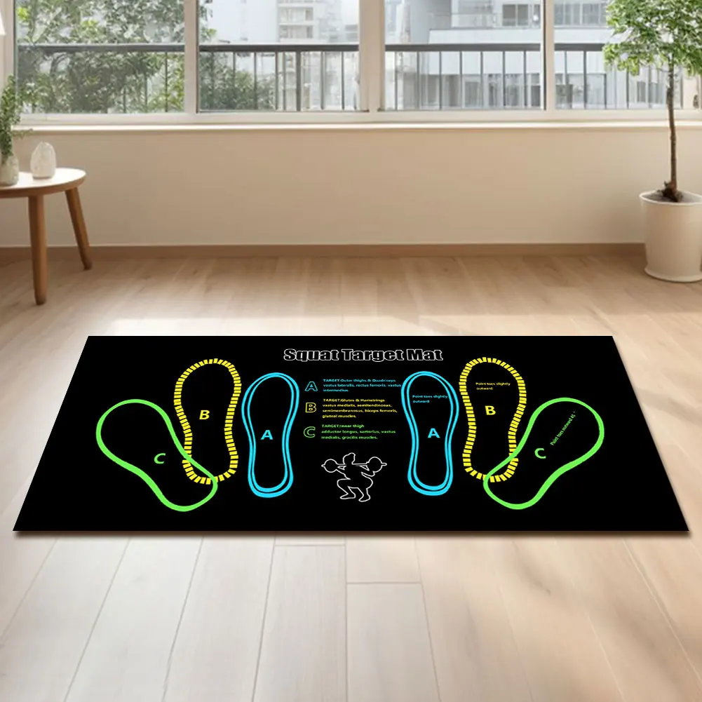 

PU Squat Mat Knee Mat Multifunction Exercise Kneeling Mat Anti Slip Squat Step Position Mat 3 Positions for Workout Fitness